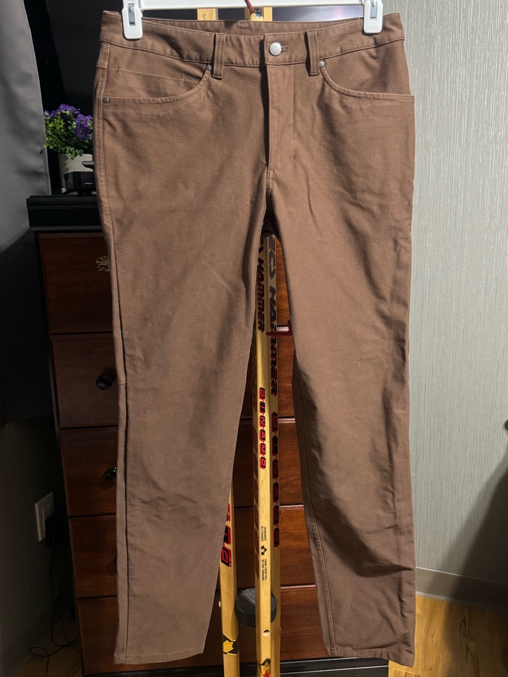 Lululemon ABC Slim-Fit 5-Pocket Pant 30 *Utilitech Brown Canvas Chino